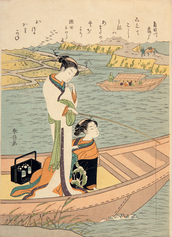 Suzuki Harunobu Eight Fashionable Views of Edo: Homing Geese on the Sumida River