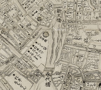 Nakazu on Edo map