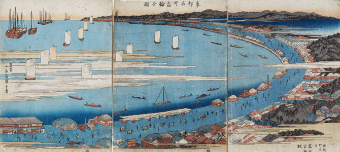 Okido Triptych by Hiroshige