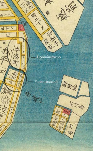 Edo map detail (1858)