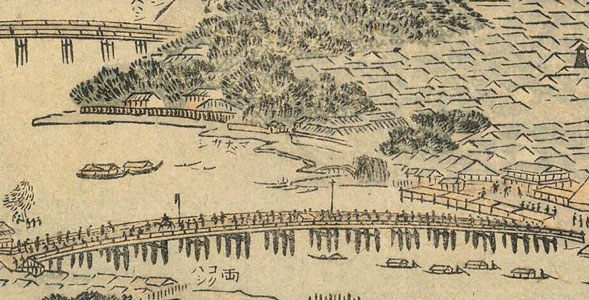 Moto Yanagi Bridge 1803 Map