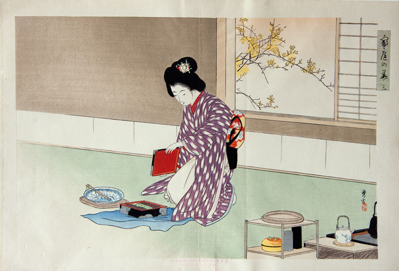 Mizuno Hidekata Katei no hana Preparing afternoon tea