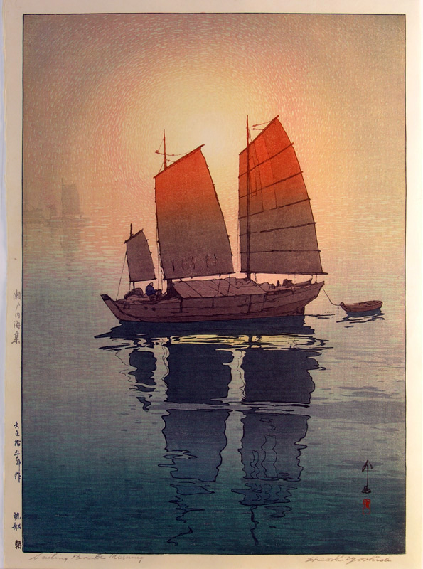 hiroshi yoshida: sailing boats - morning