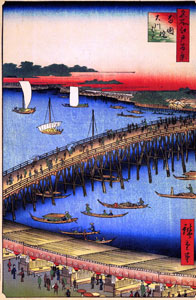 Ryogoku bridge by Hiroshige