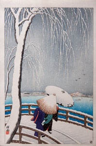 Koson Snow At Yanagibashi thumbnail