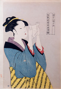 Utamaro Woman Reading A Letter thumbnail